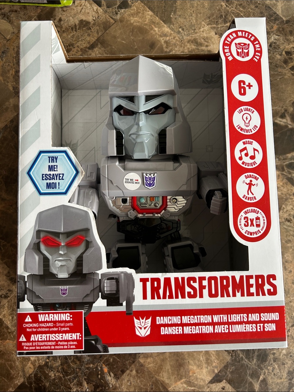 BNIB 🆕 Hasbro Transformers Dancing Megatron Toy - Lights and Sounds